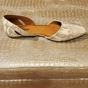 Seychelles Pointed Toe Flats Reptile Snake Skin🐍❣